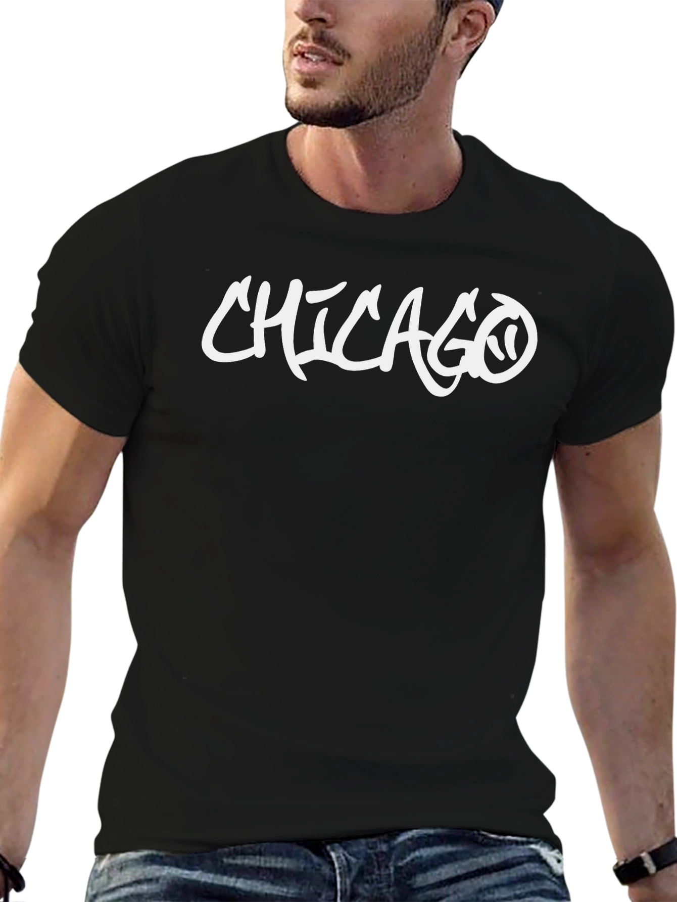 Chicago Graphic Tee - Mens Black T-Shirt