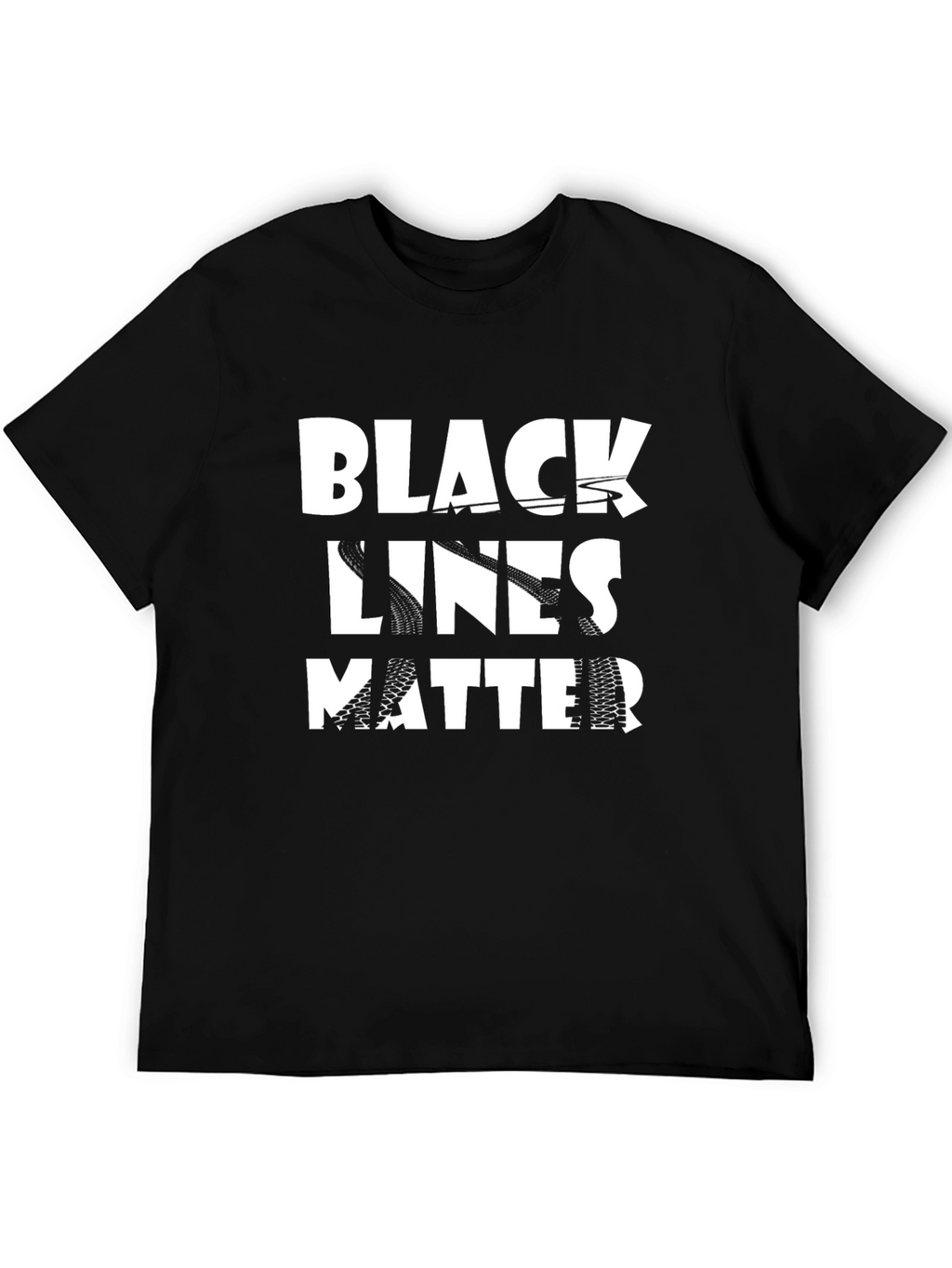 Black Lines Matter Graphic T-Shirt