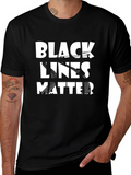 Black Lines Matter Graphic T-Shirt