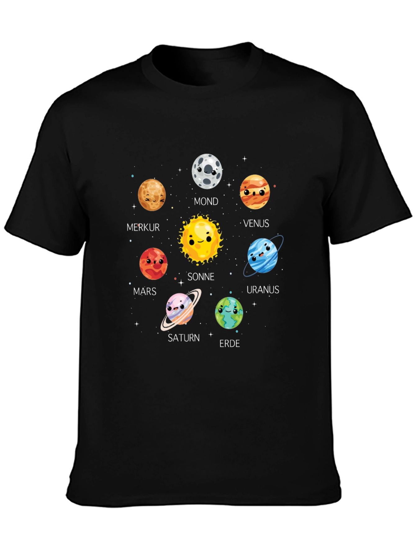 Solar System Planets Graphic Print T-Shirt