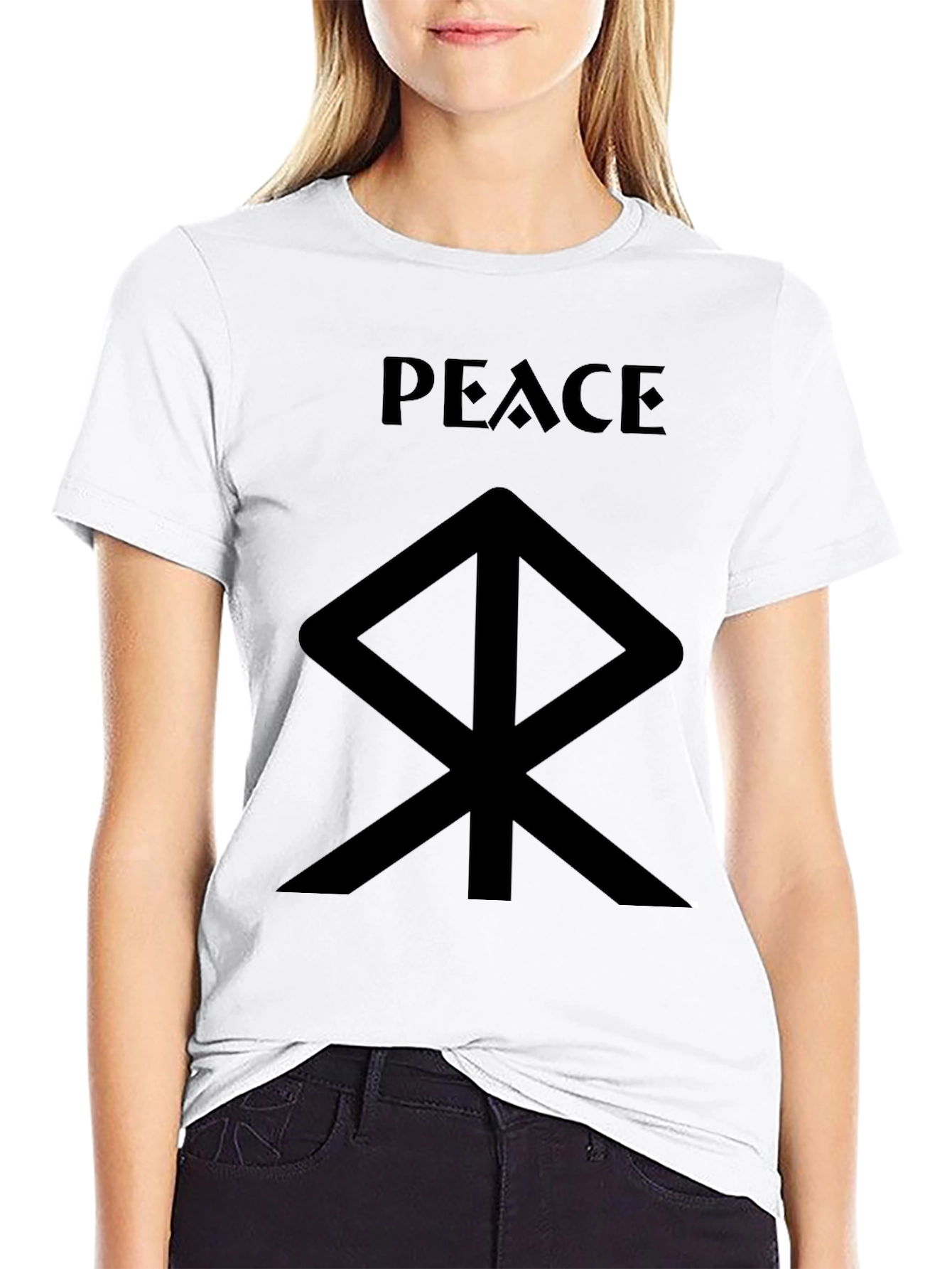 Peace Symbol Graphic Tee - Black T-Shirt