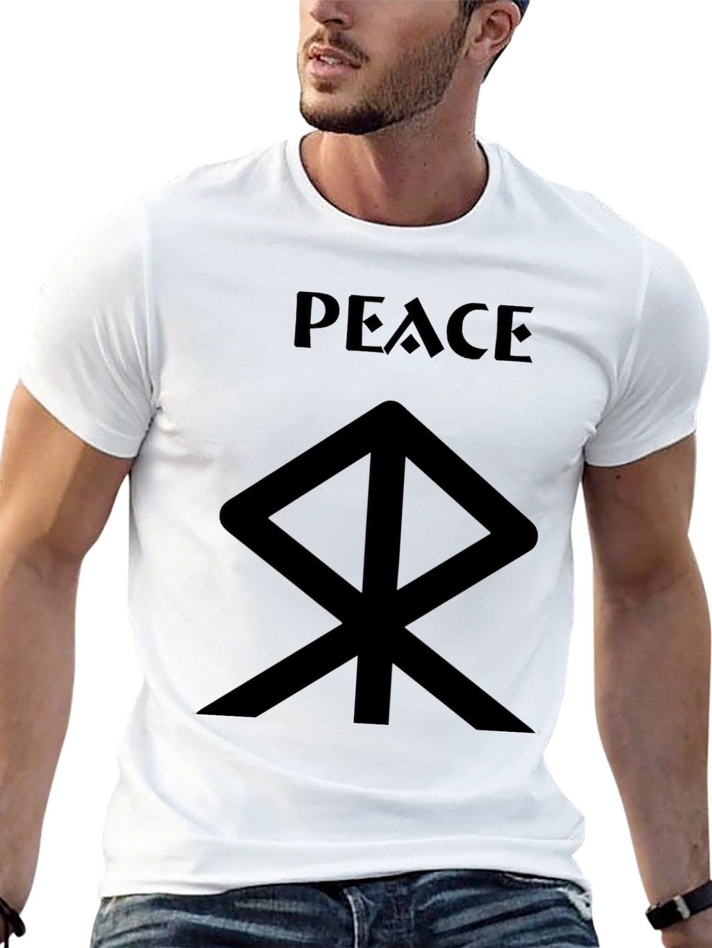 Peace Symbol Graphic Tee - Black T-Shirt