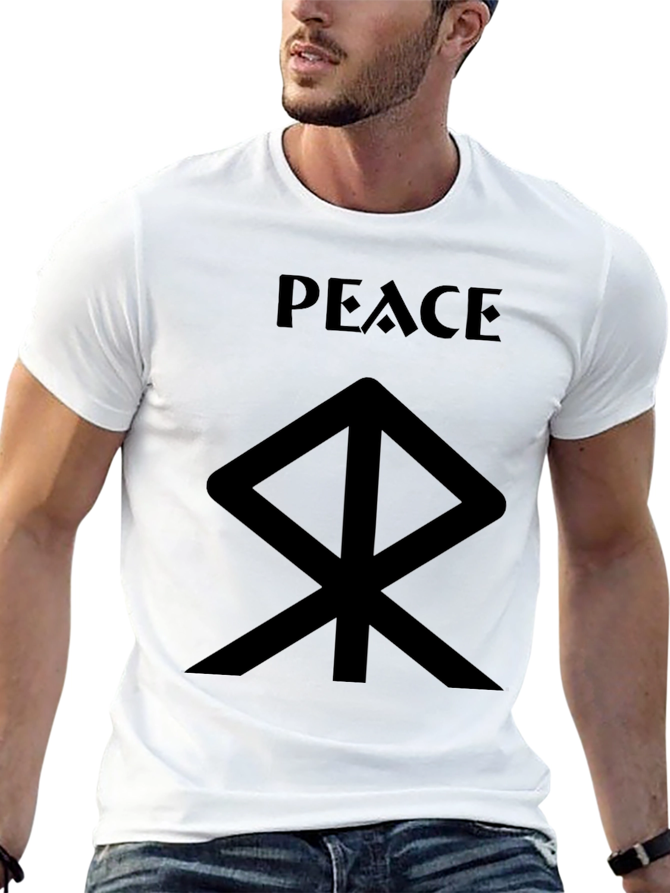 Peace Symbol Graphic Tee - Black T-Shirt