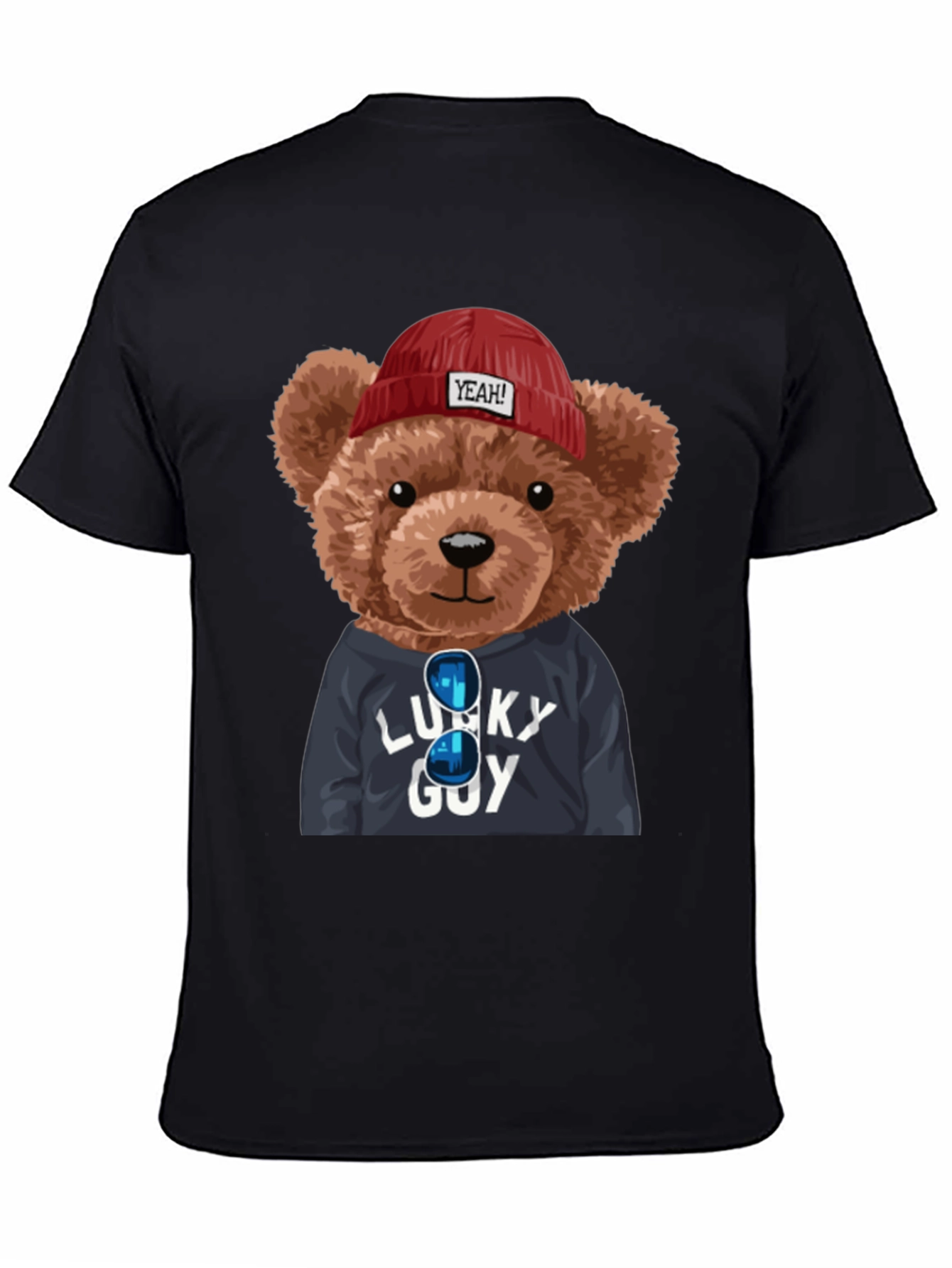 Lucky Guy Teddy Bear Graphic T-Shirt