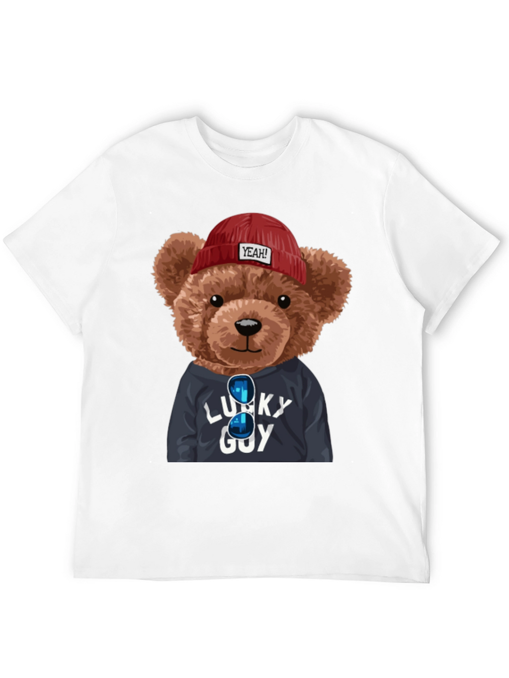 Lucky Guy Teddy Bear Graphic T-Shirt