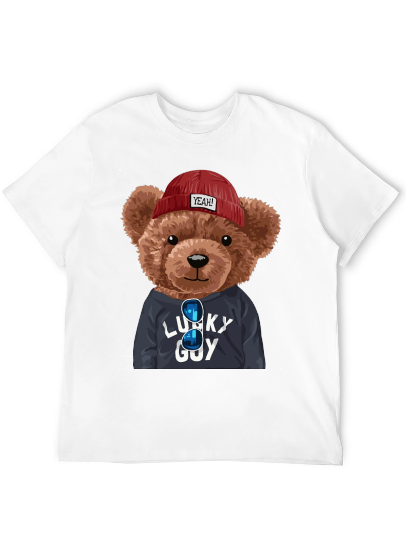 Lucky Guy Teddy Bear Graphic T-Shirt