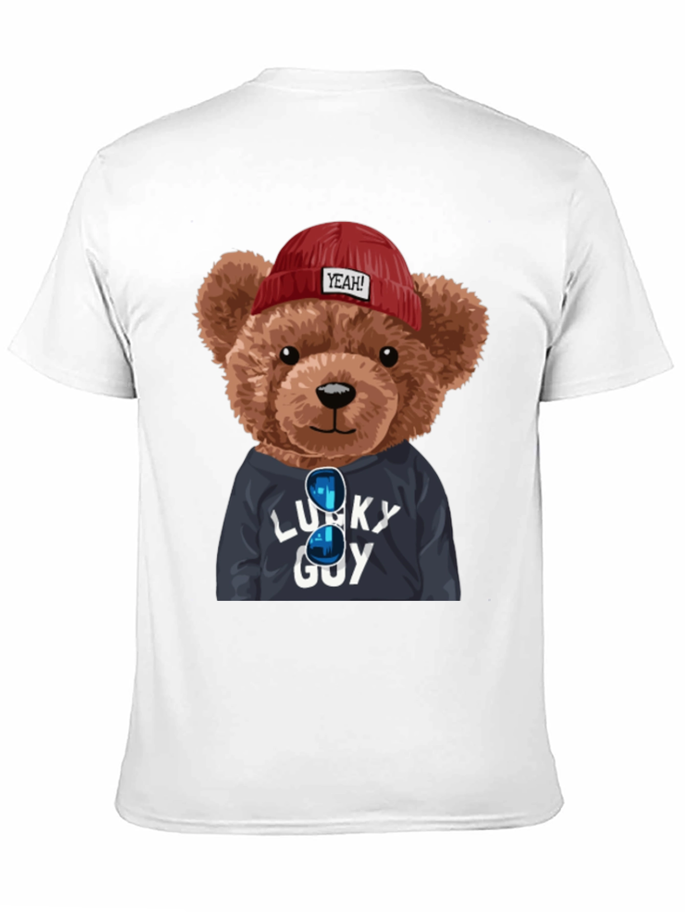 Lucky Guy Teddy Bear Graphic T-Shirt