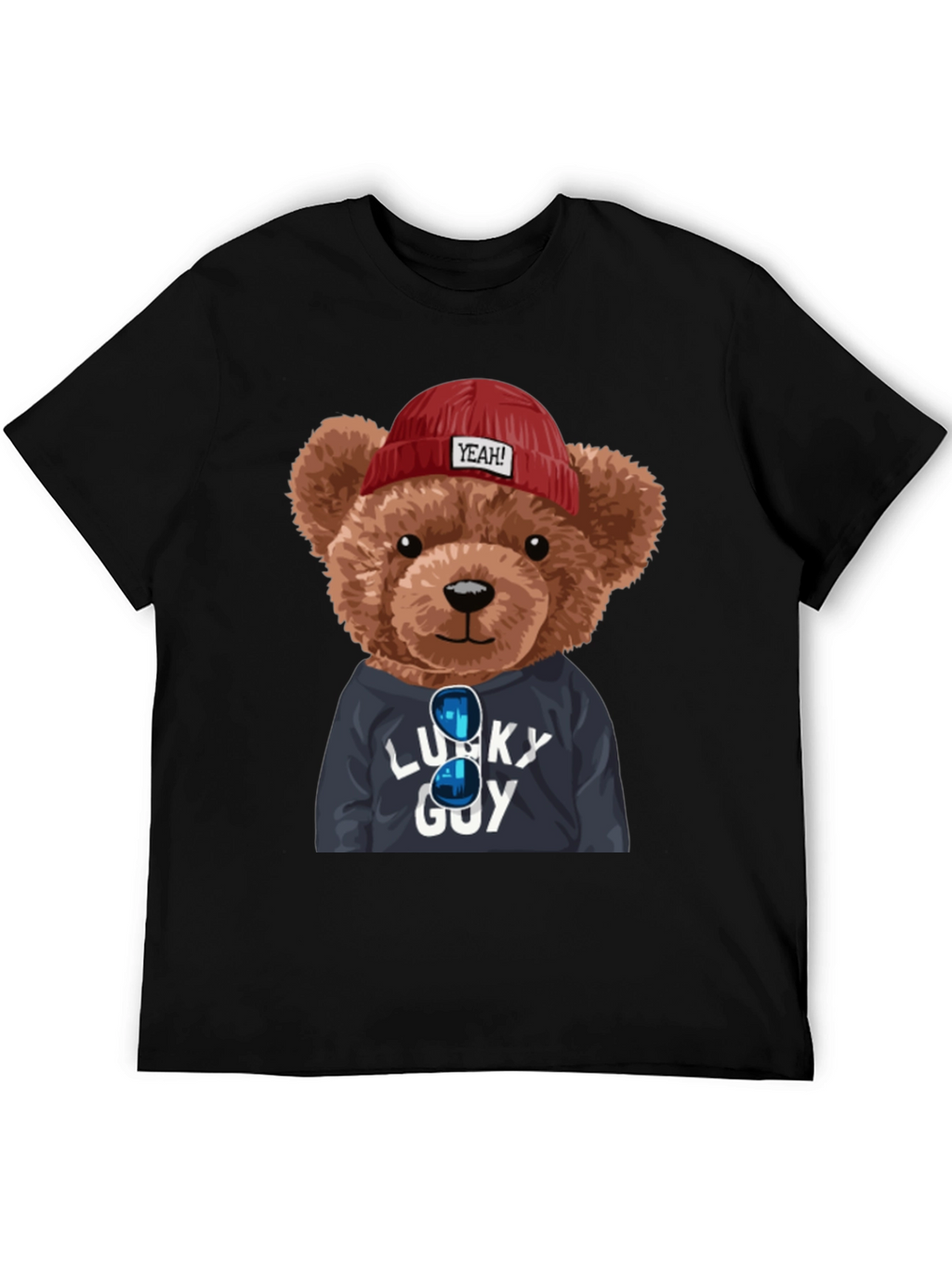 Lucky Guy Teddy Bear Graphic T-Shirt