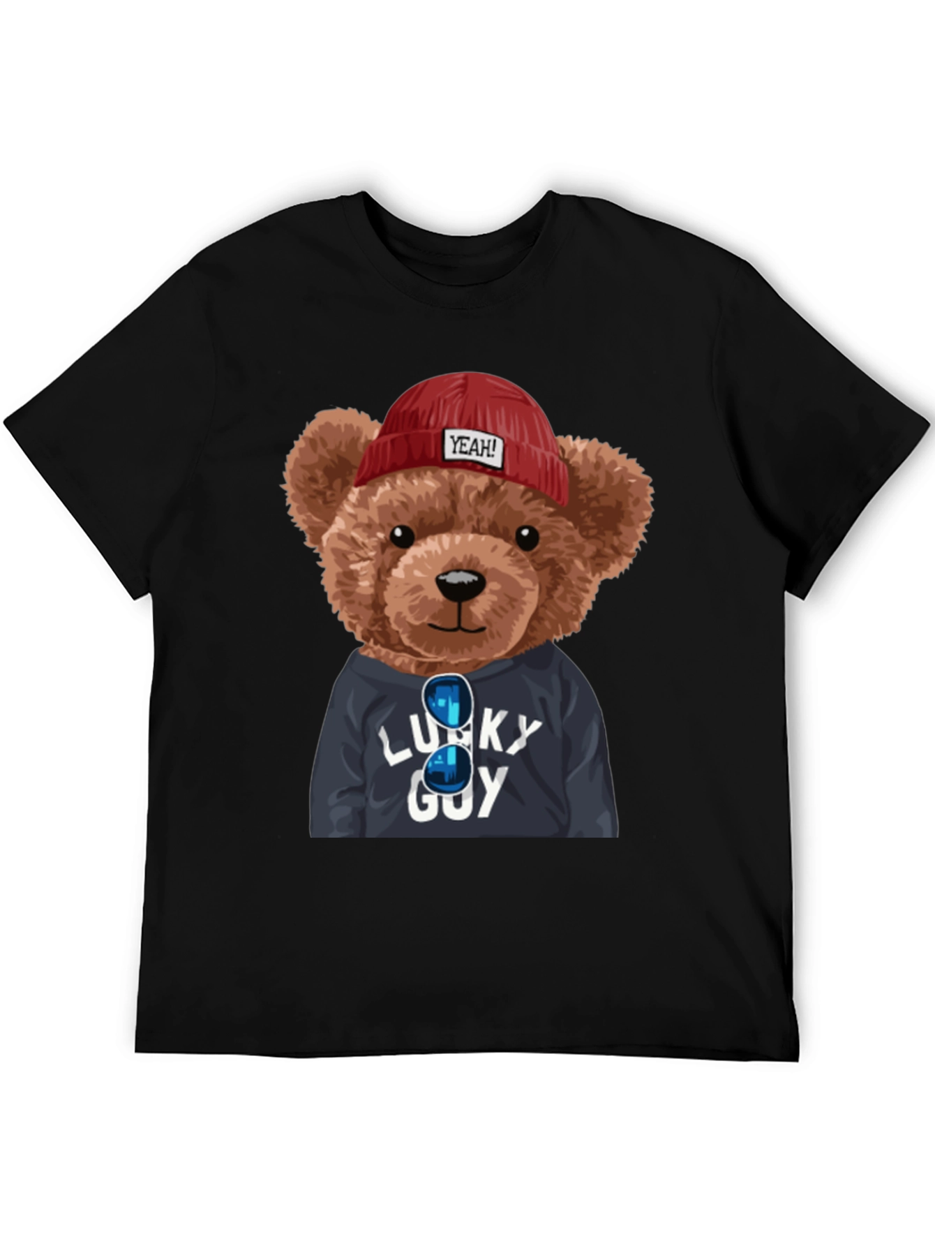 Lucky Guy Teddy Bear Graphic T-Shirt