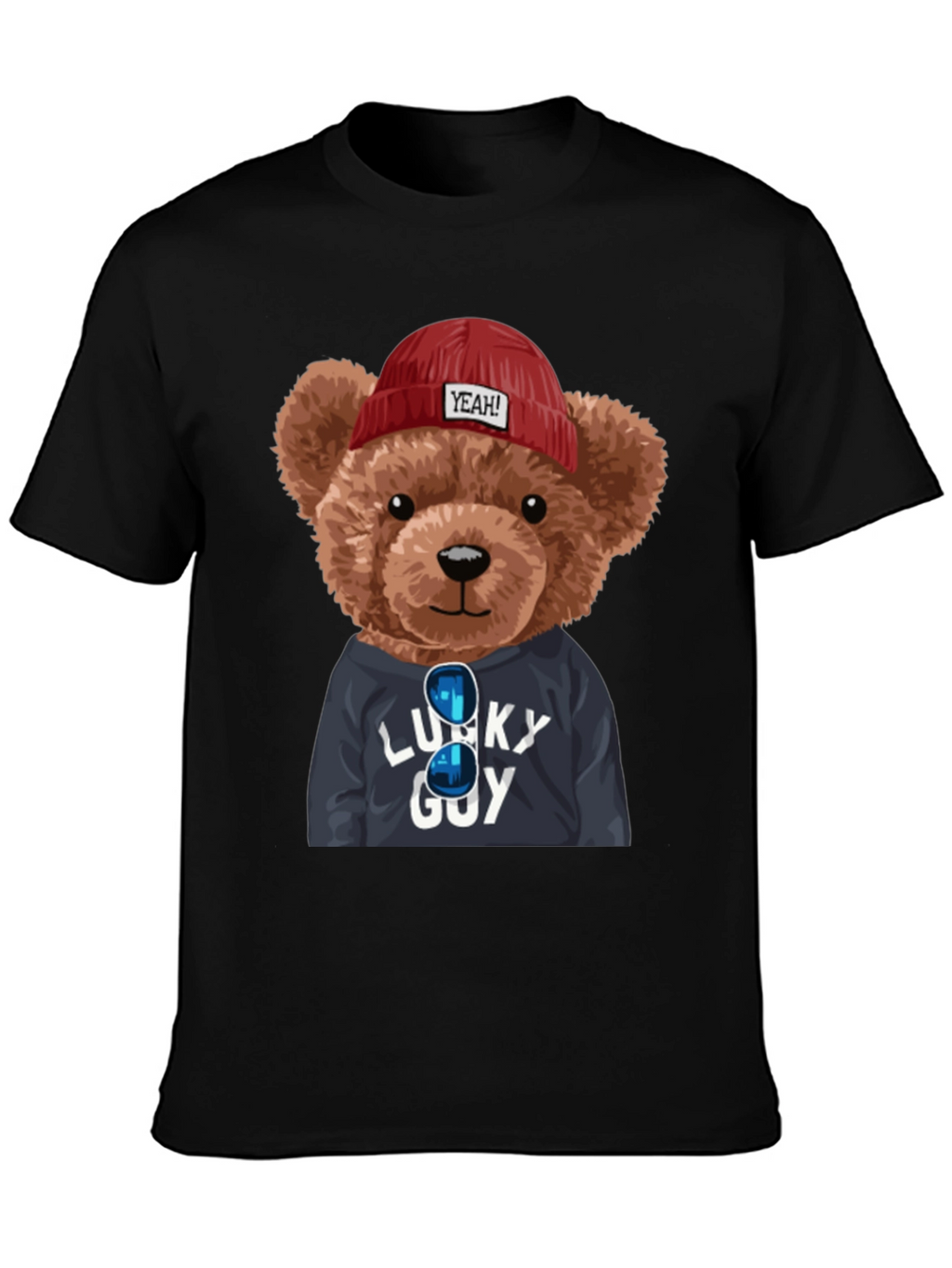Lucky Guy Teddy Bear Graphic T-Shirt