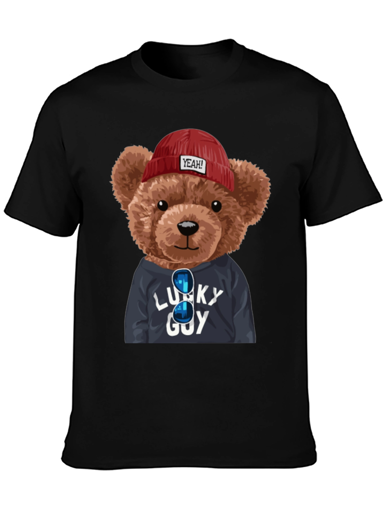 Lucky Guy Teddy Bear Graphic T-Shirt
