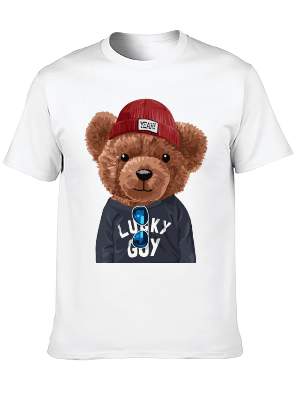 Lucky Guy Teddy Bear Graphic T-Shirt