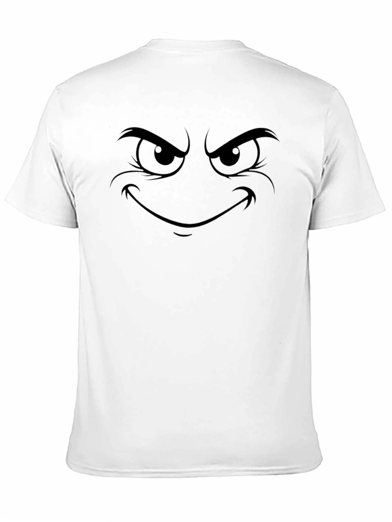 Mens Black T-Shirt with Evil Cartoon Face
