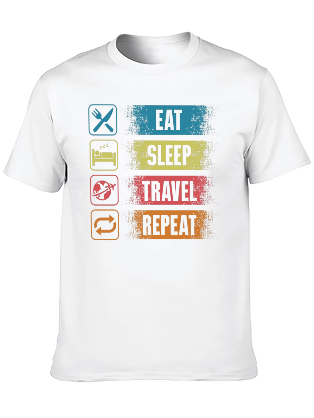Eat Sleep Travel Repeat Graphic T-Shirt