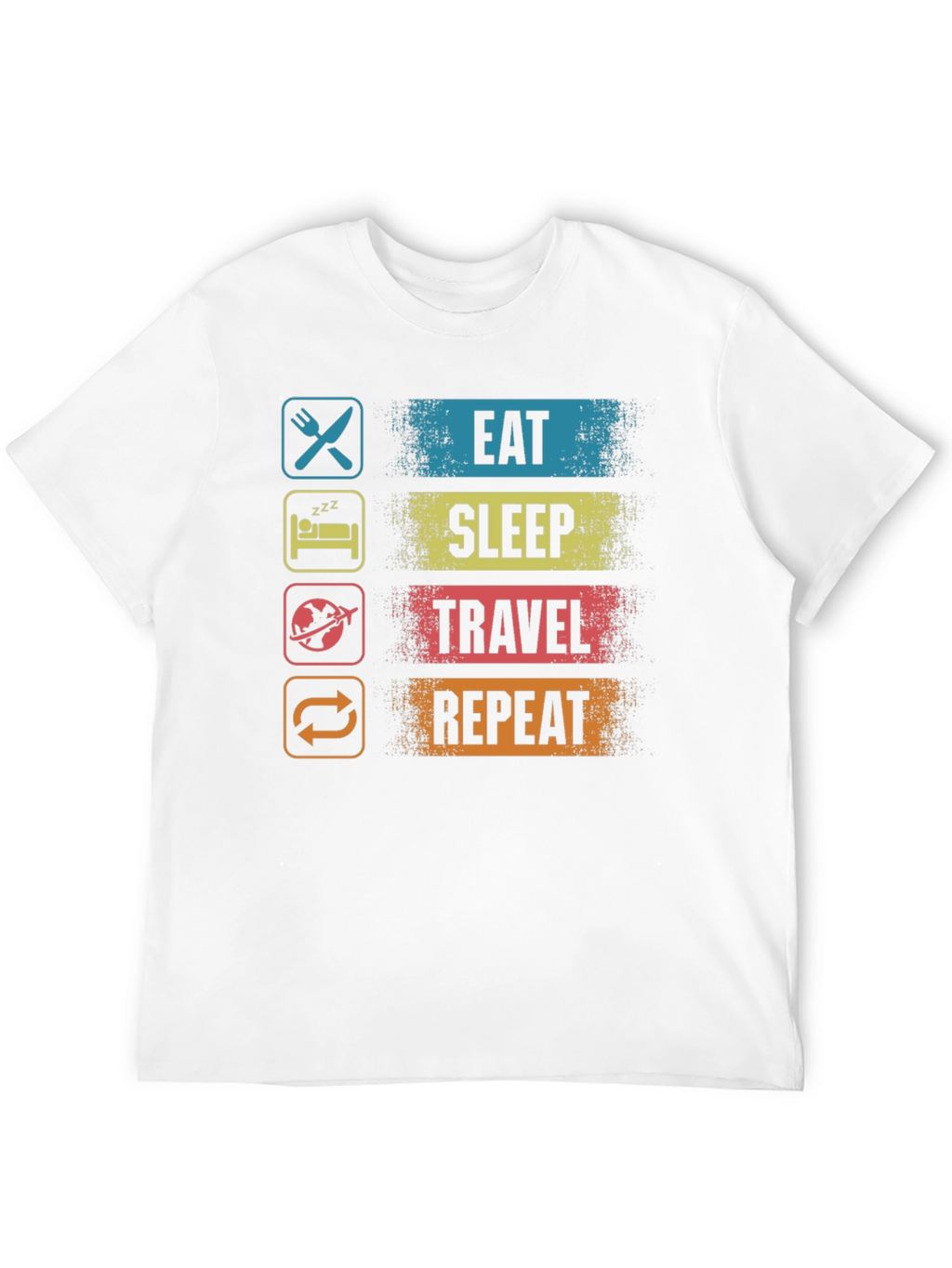 Eat Sleep Travel Repeat Graphic T-Shirt