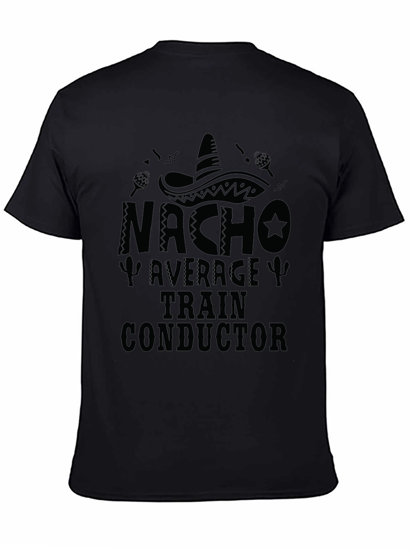 Nacho Average Train Conductor Graphic Tee