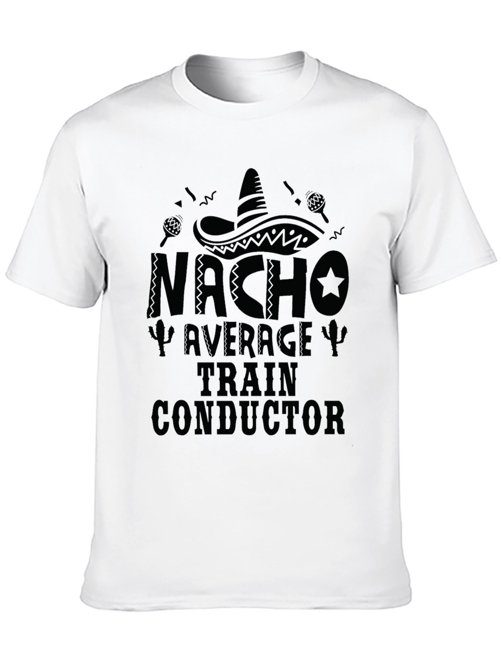 Nacho Average Train Conductor Graphic Tee