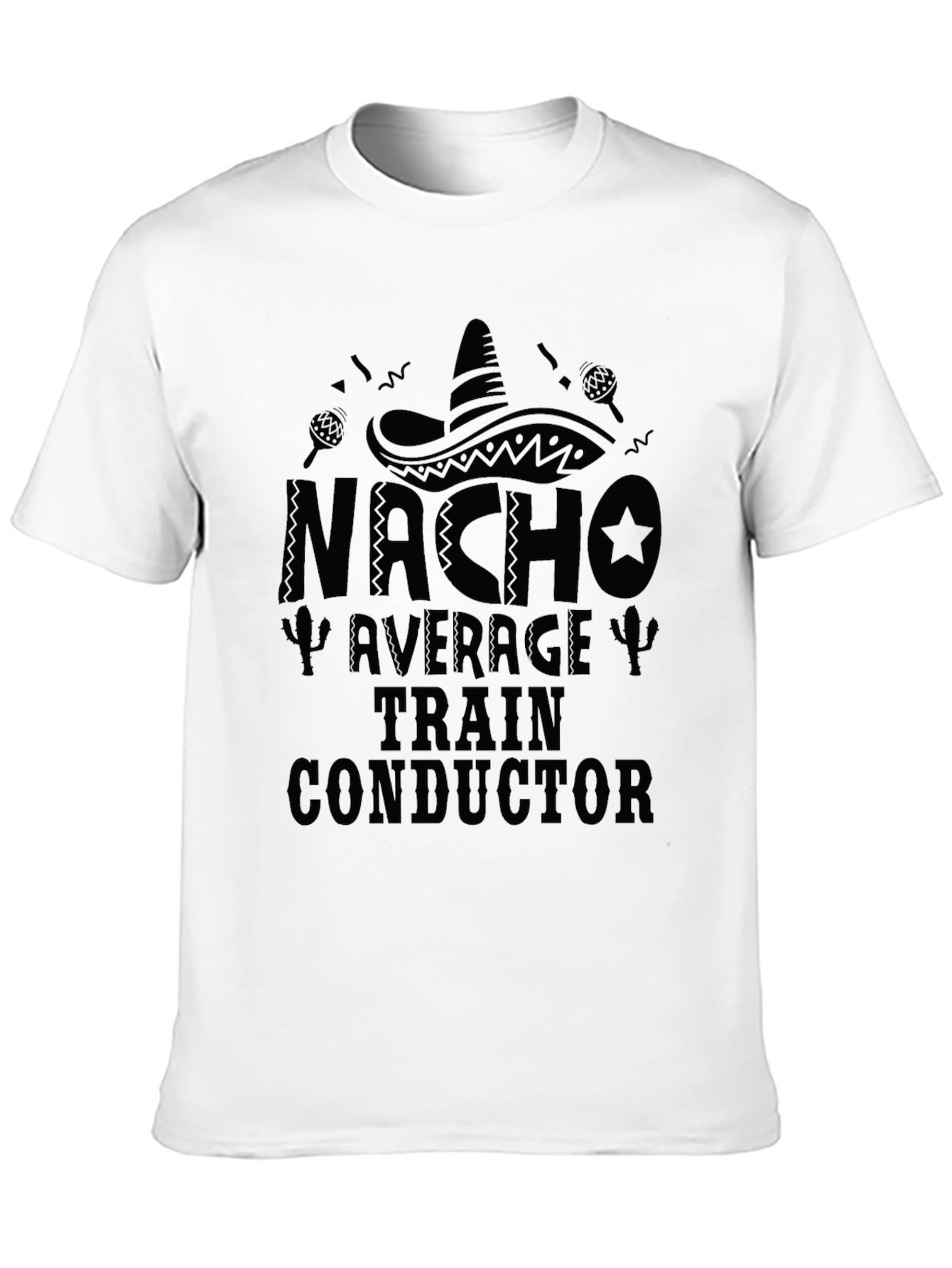 Nacho Average Train Conductor Graphic Tee