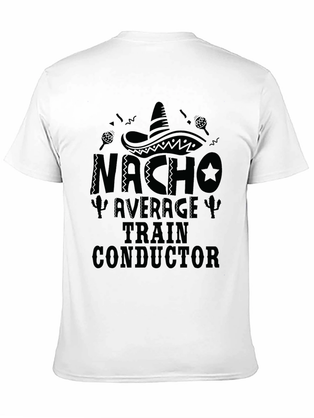 Nacho Average Train Conductor Graphic Tee