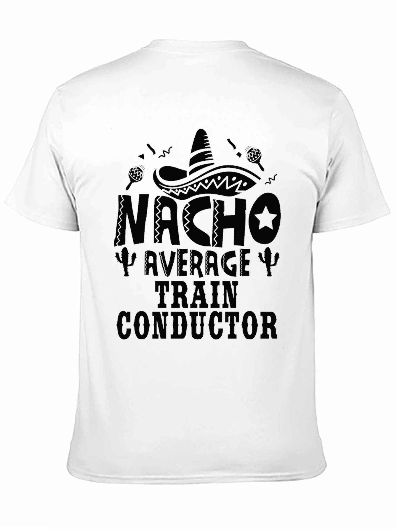 Nacho Average Train Conductor Graphic Tee