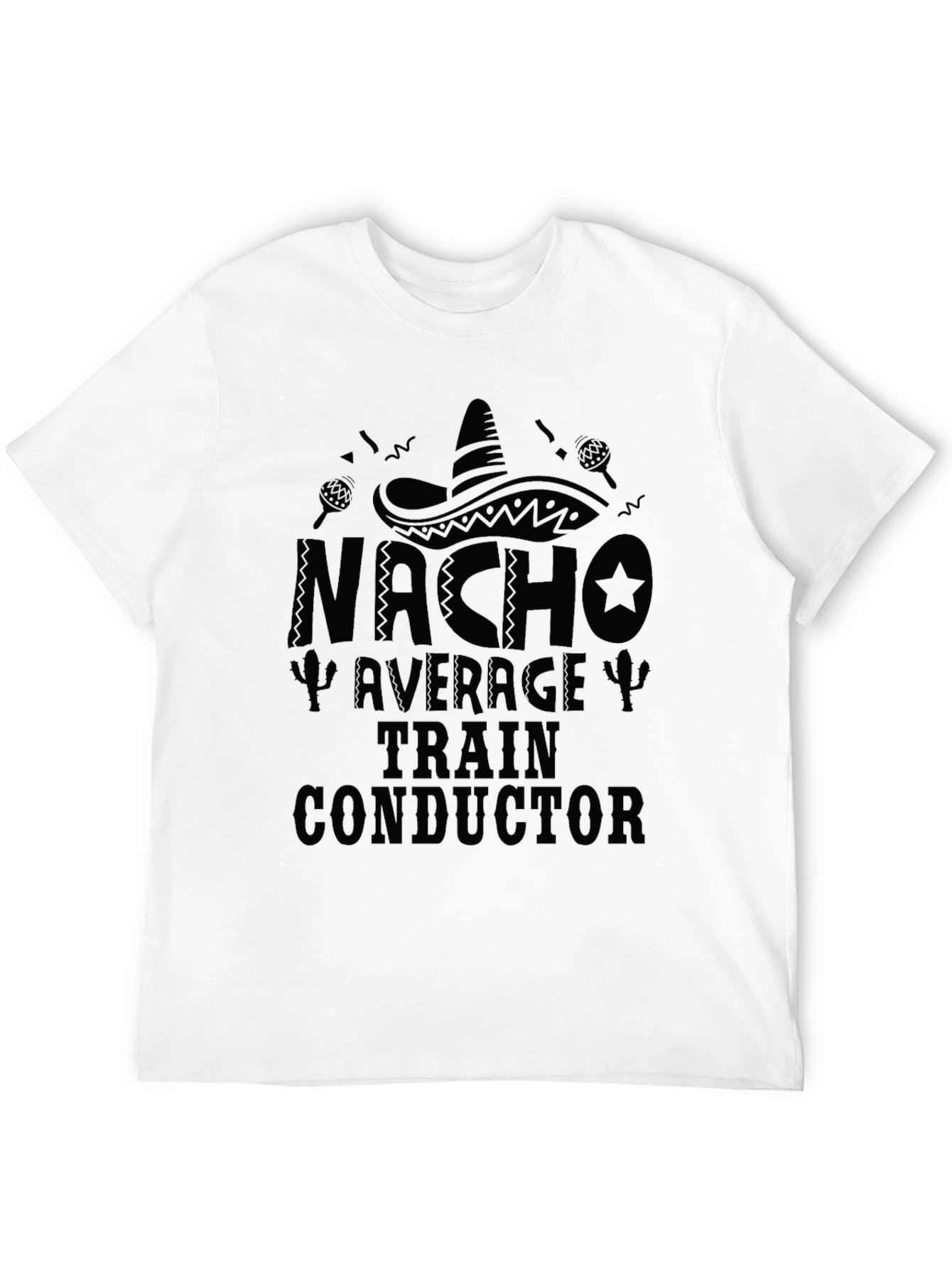 Nacho Average Train Conductor Graphic Tee