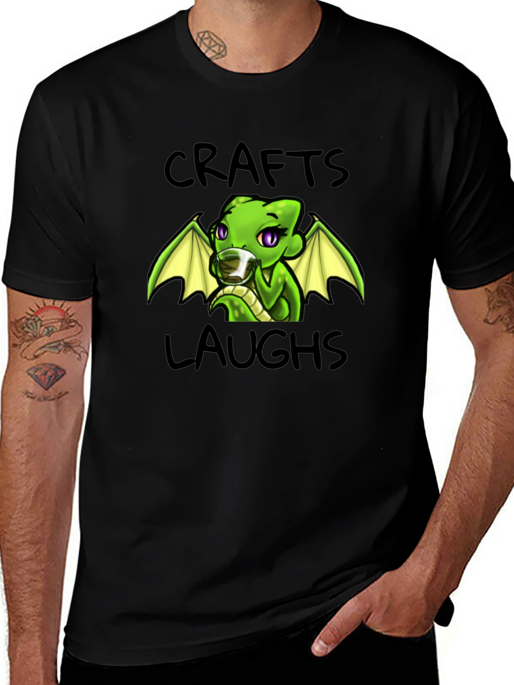 Crafts Laughs Dragon Graphic T-Shirt