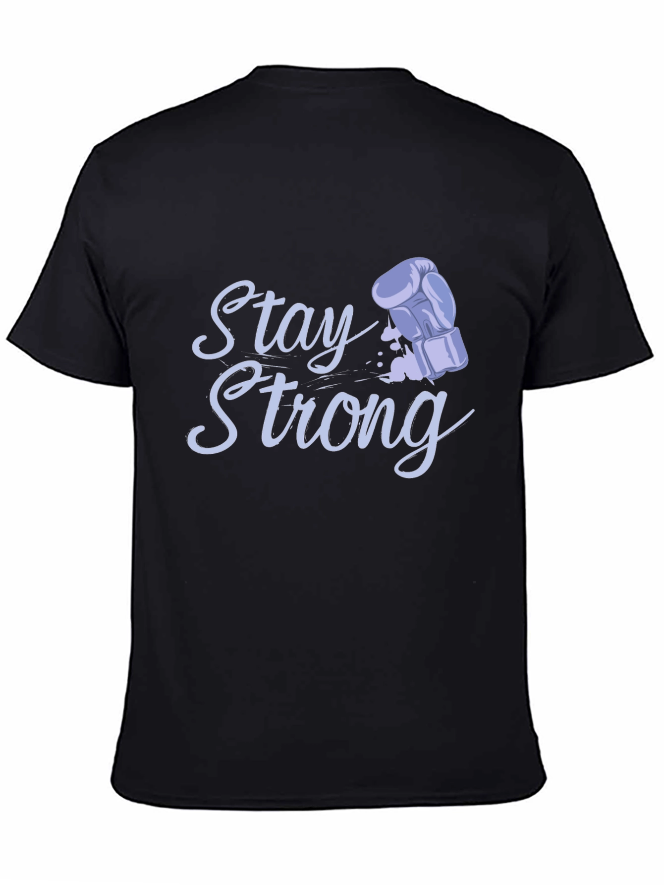 Stay Strong Boxing Glove Graphic Tee - Black