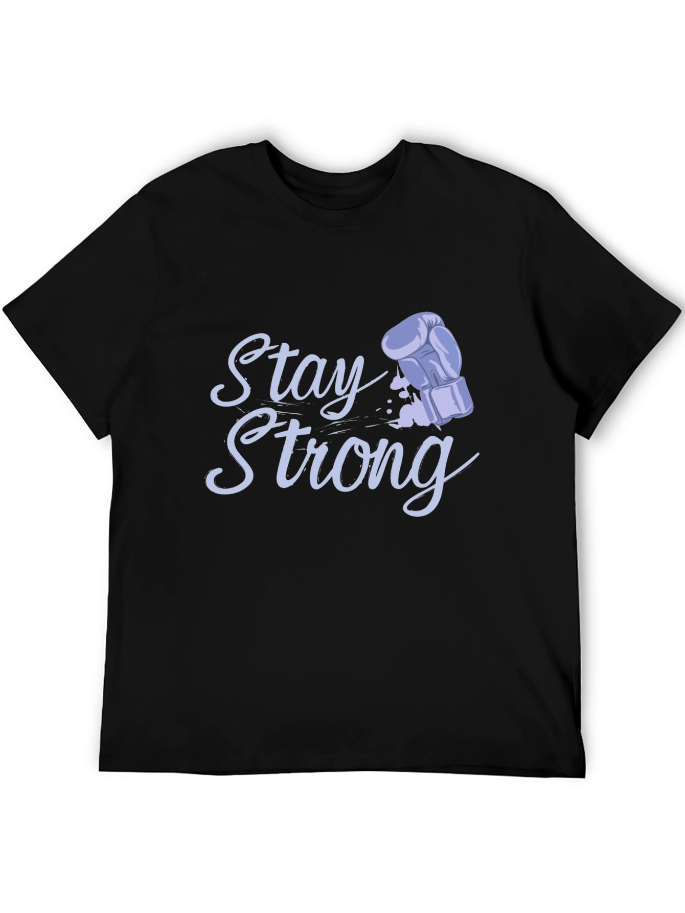 Stay Strong Boxing Glove Graphic Tee - Black