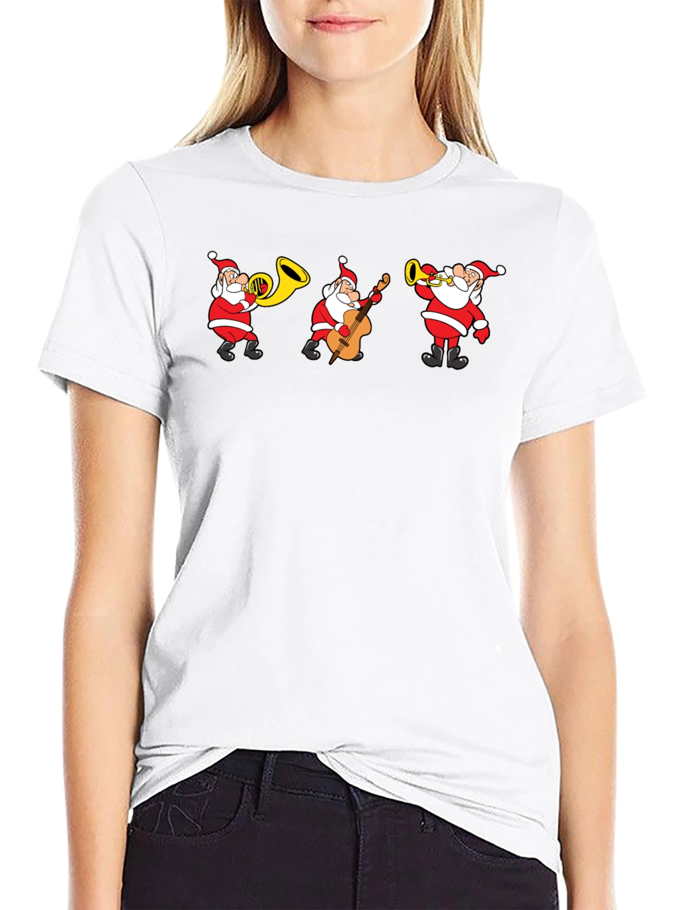 Santa Band Graphic Tee - Holiday Cheer