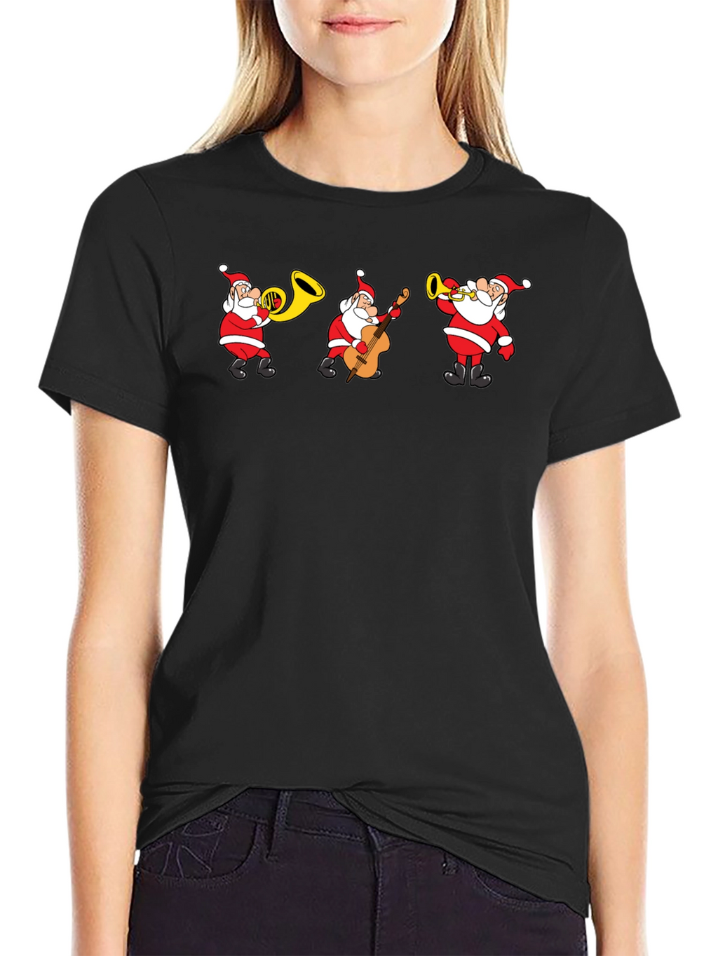 Santa Band Graphic Tee - Holiday Cheer
