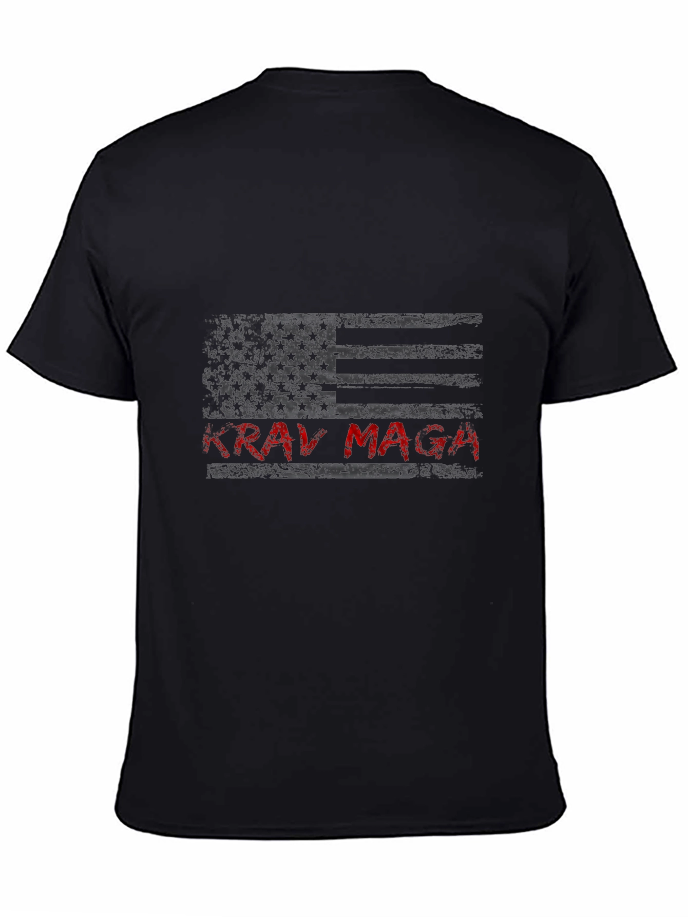 Krav Maga American Flag Graphic T-Shirt - Black