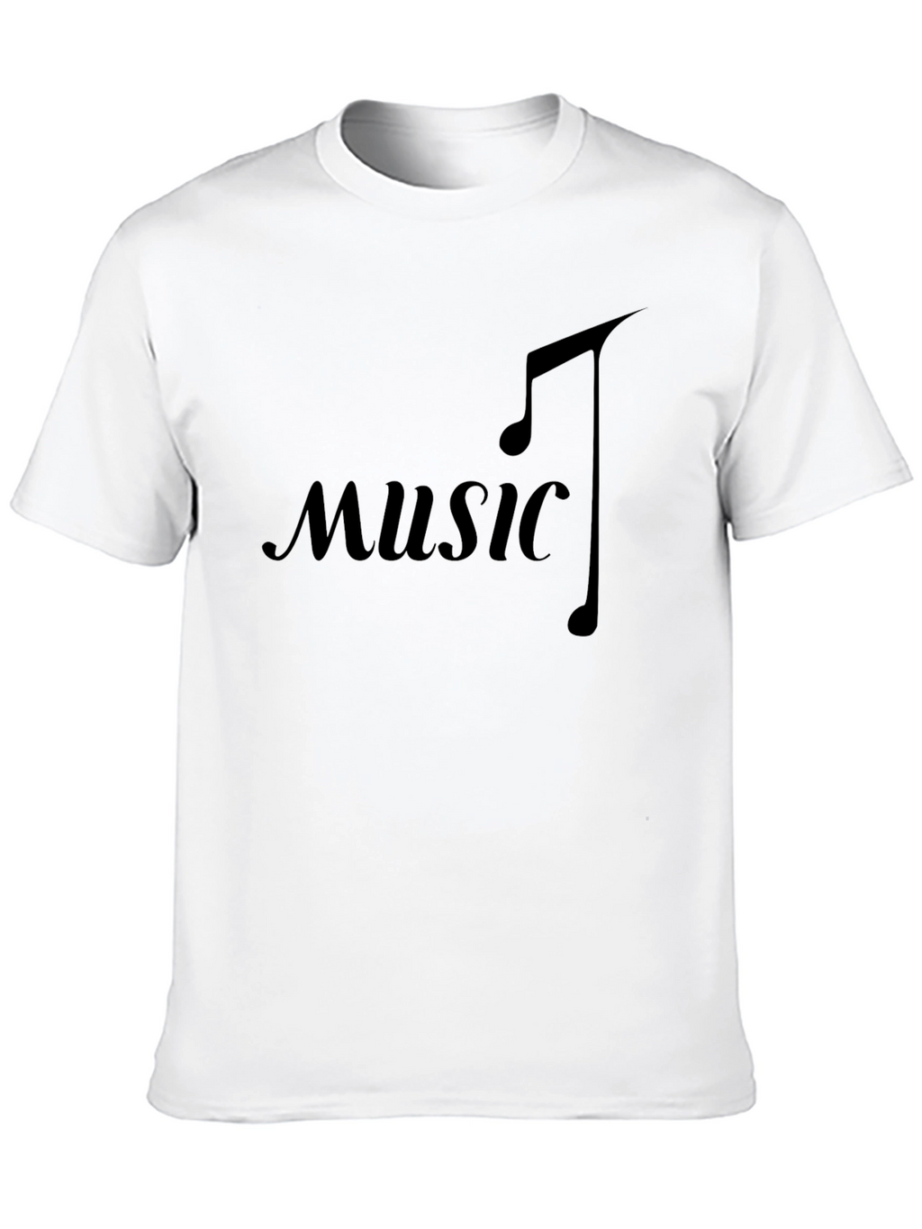 Music Note Black T-Shirt