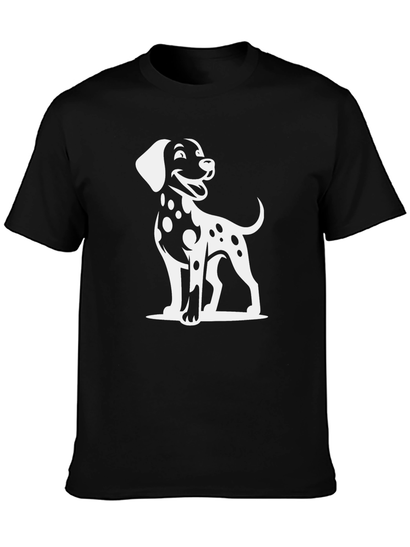 Dalmatian Dog Graphic T-Shirt - Black