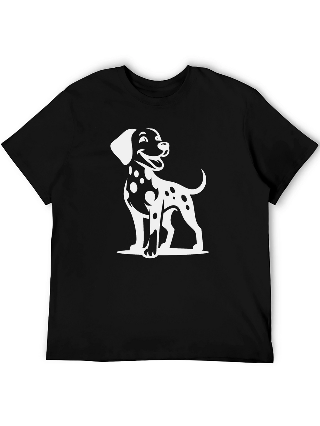 Dalmatian Dog Graphic T-Shirt - Black