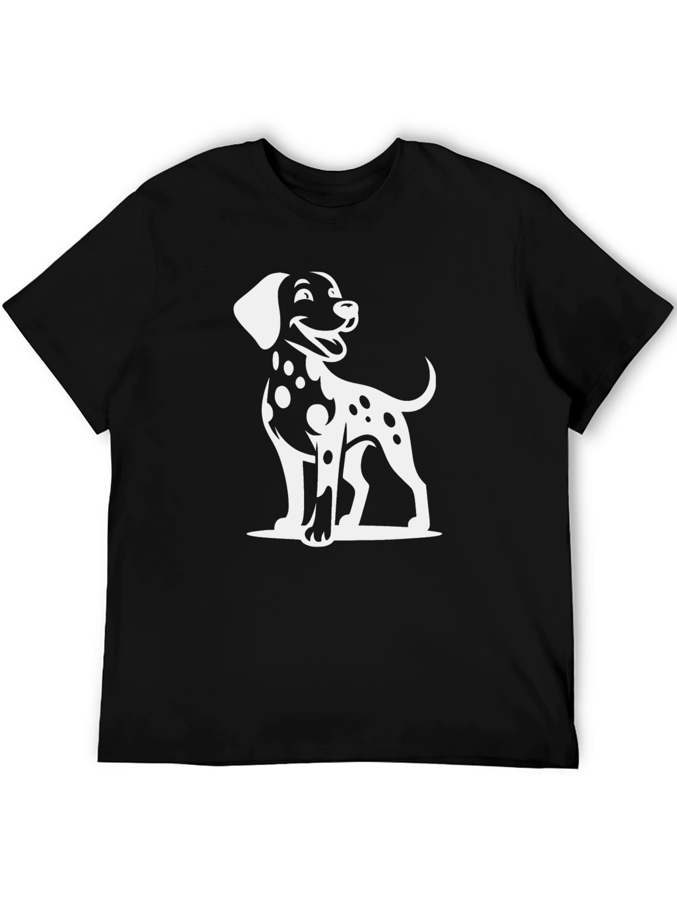 Dalmatian Dog Graphic T-Shirt - Black