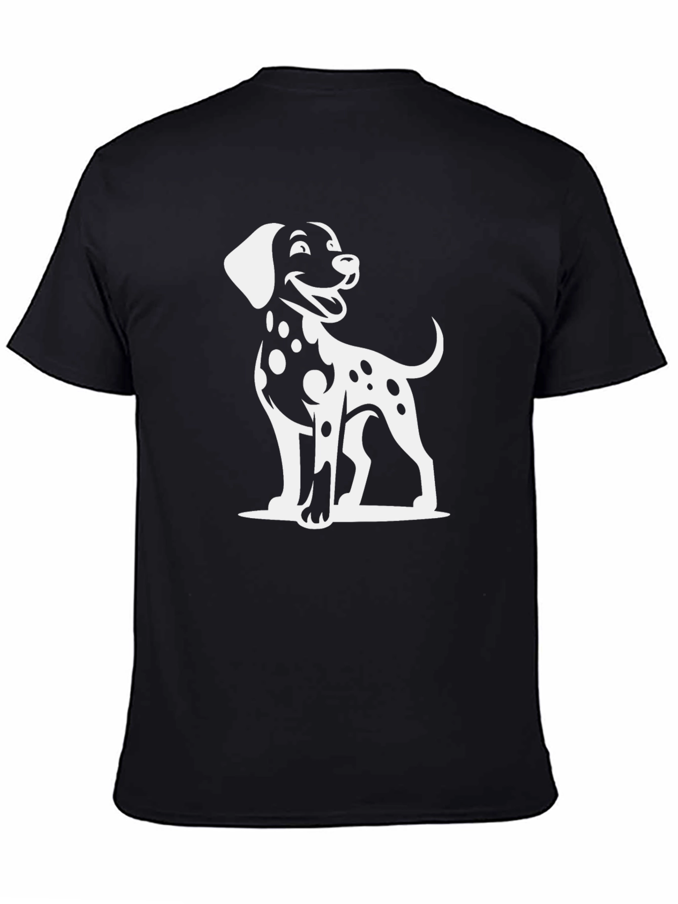 Dalmatian Dog Graphic T-Shirt - Black