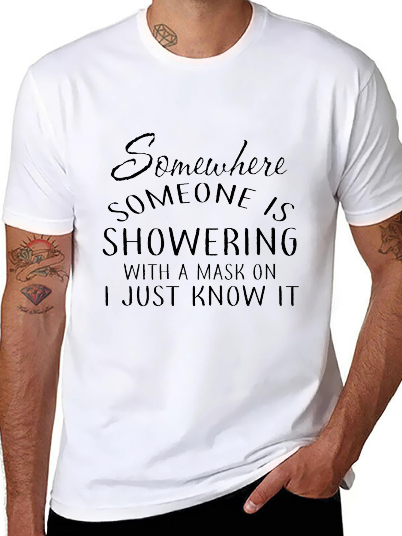 Humorous Showering T-Shirt