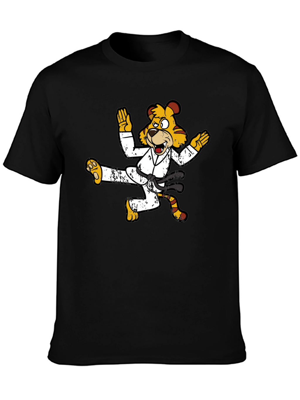 Karate Tiger Graphic T-Shirt Black