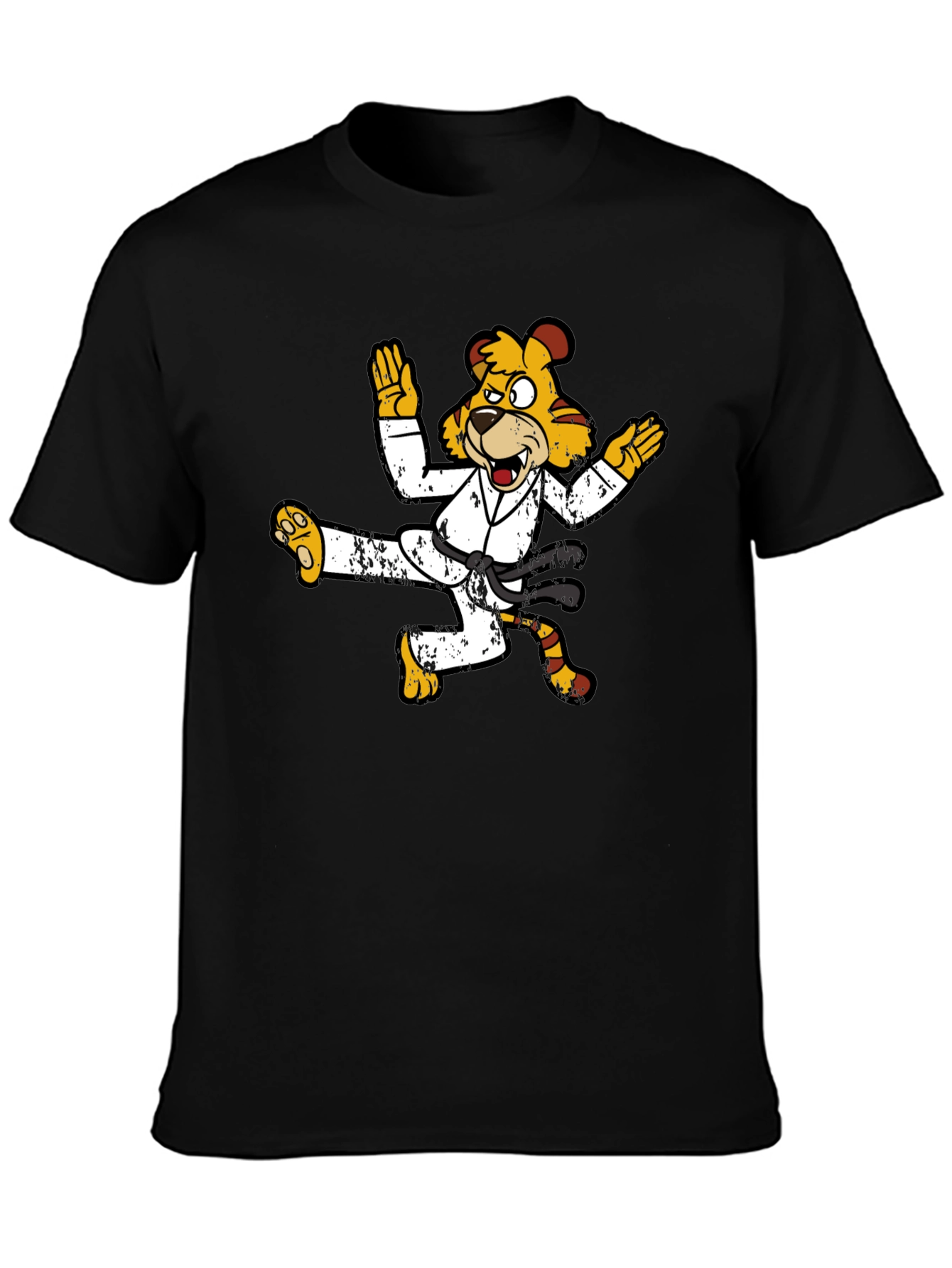 Karate Tiger Graphic T-Shirt Black