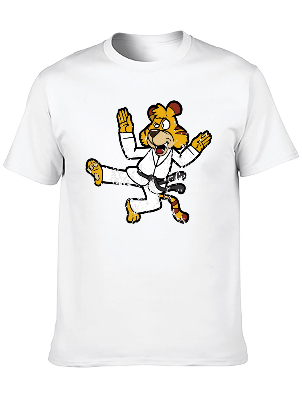 Karate Tiger Graphic T-Shirt Black