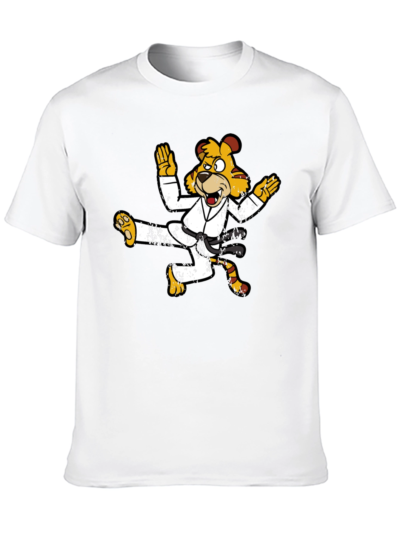Karate Tiger Graphic T-Shirt Black