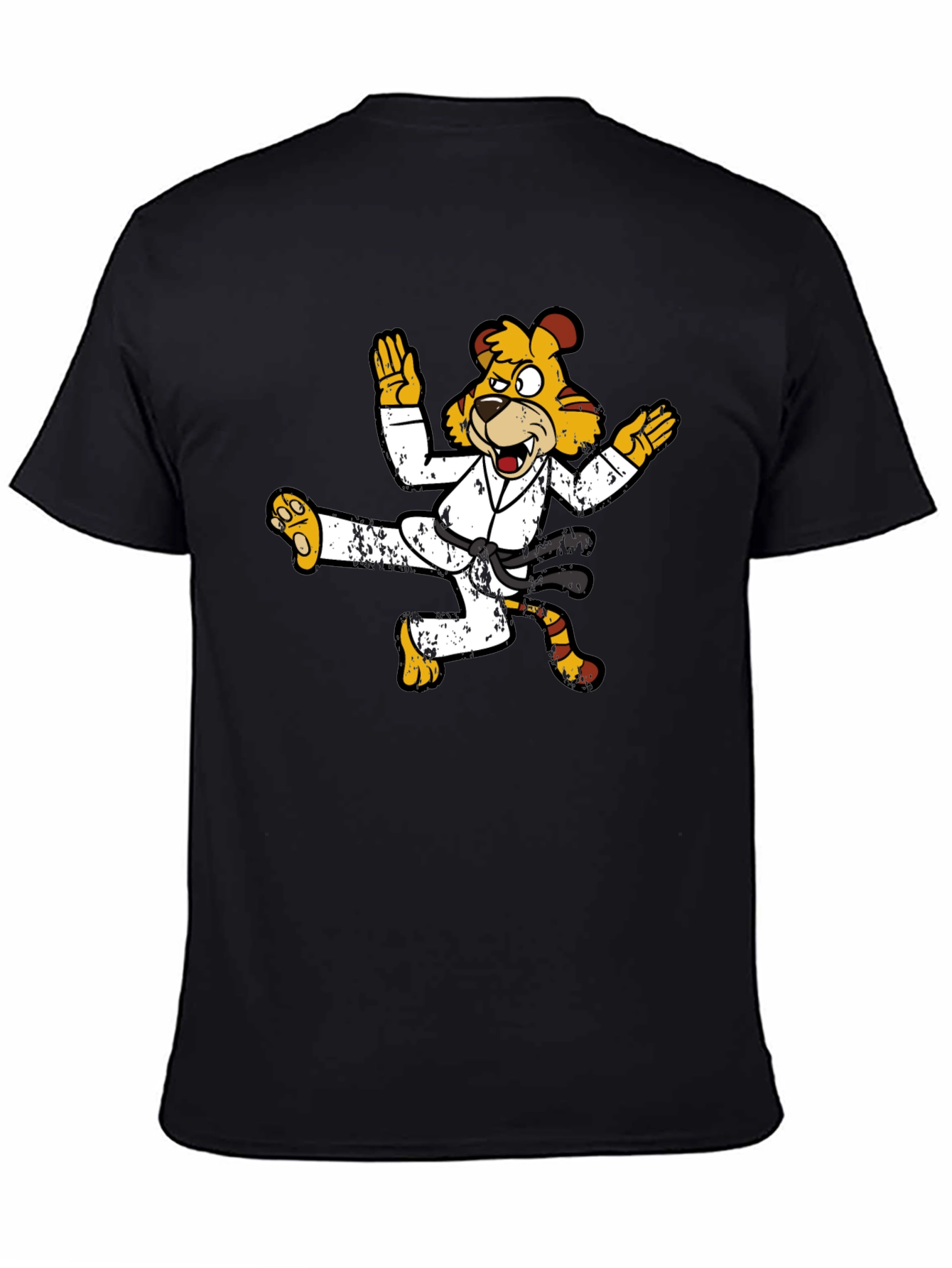 Karate Tiger Graphic T-Shirt Black