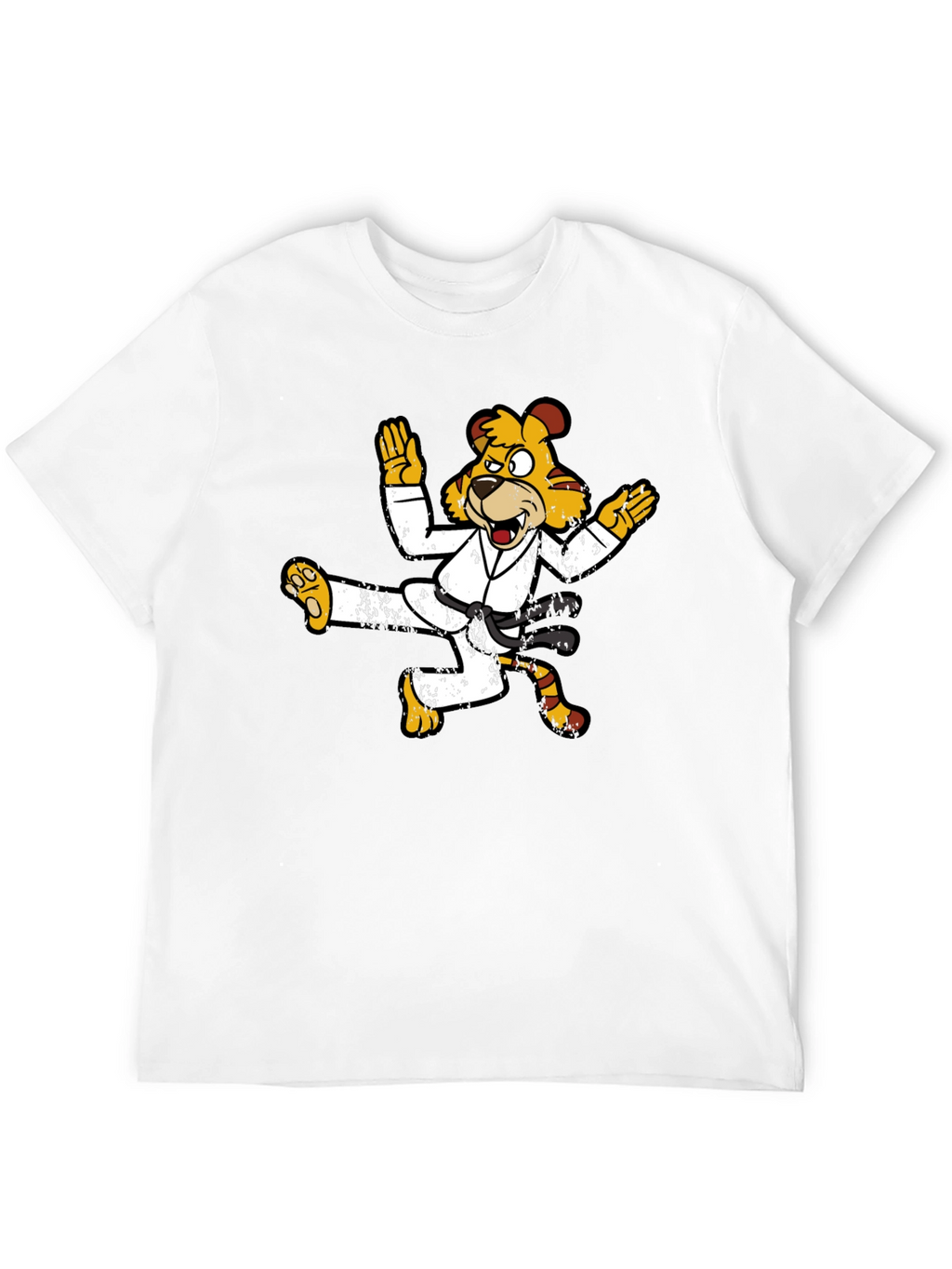 Karate Tiger Graphic T-Shirt Black