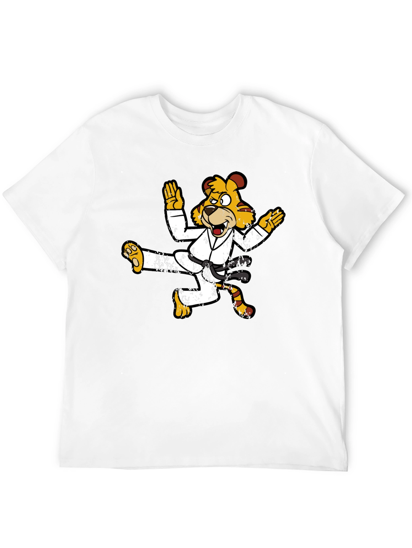 Karate Tiger Graphic T-Shirt Black