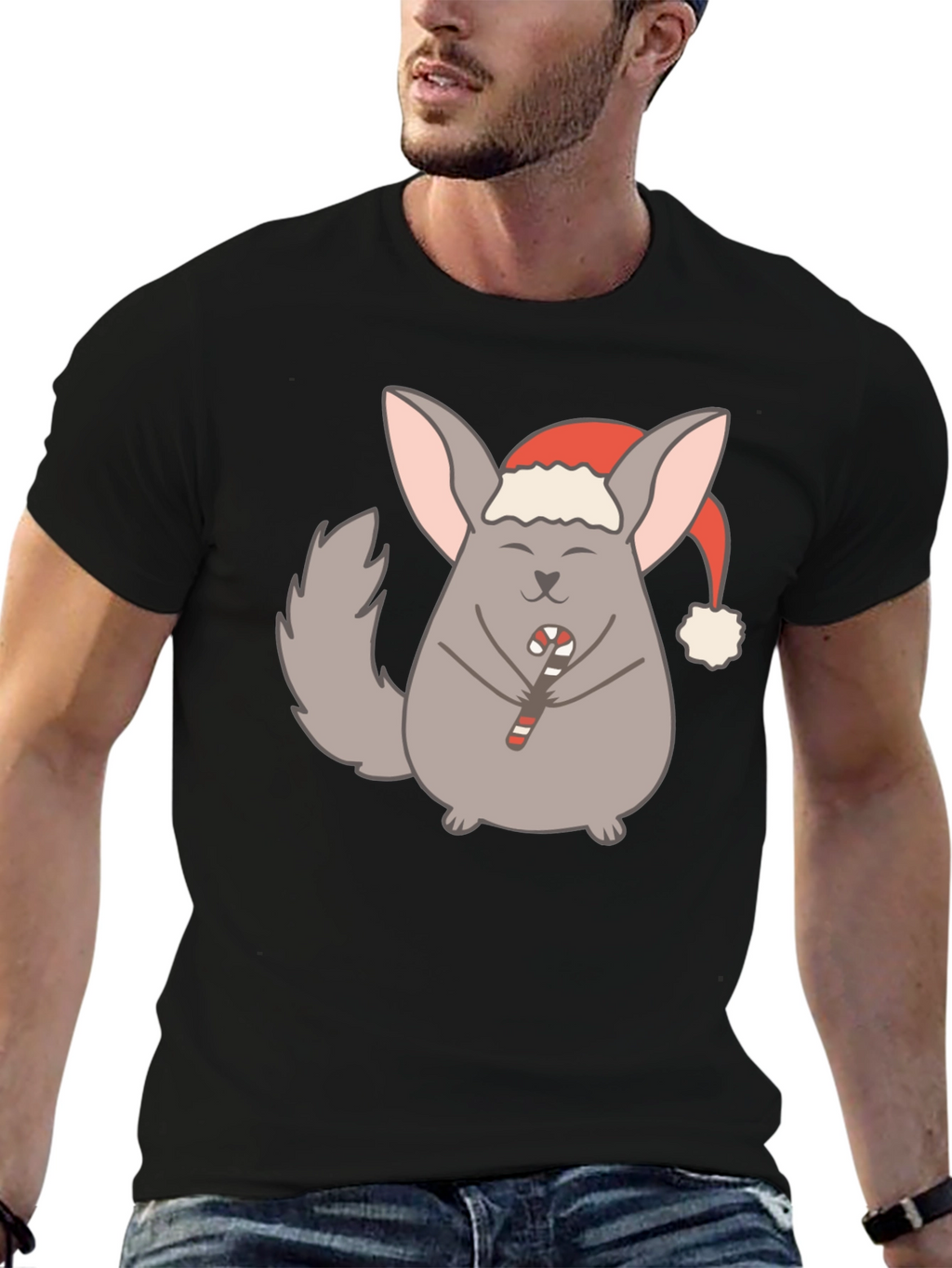 Festive Chinchilla Graphic Tee - Holiday Edition