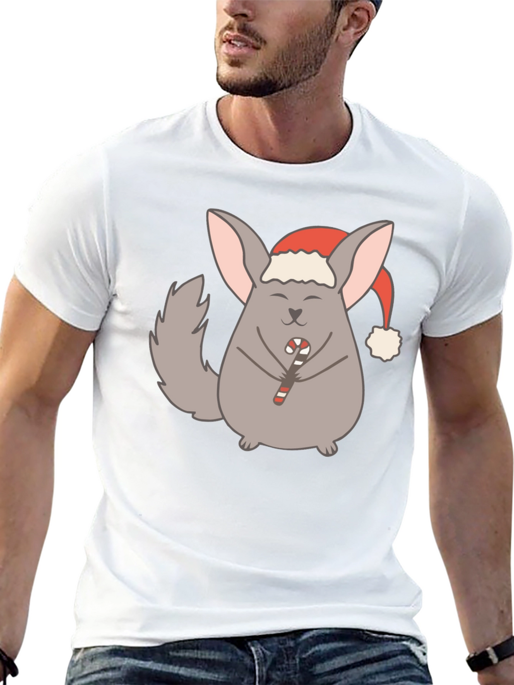 Festive Chinchilla Graphic Tee - Holiday Edition