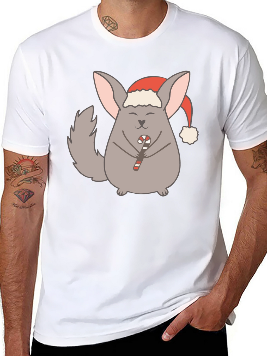 Festive Chinchilla Graphic Tee - Holiday Edition