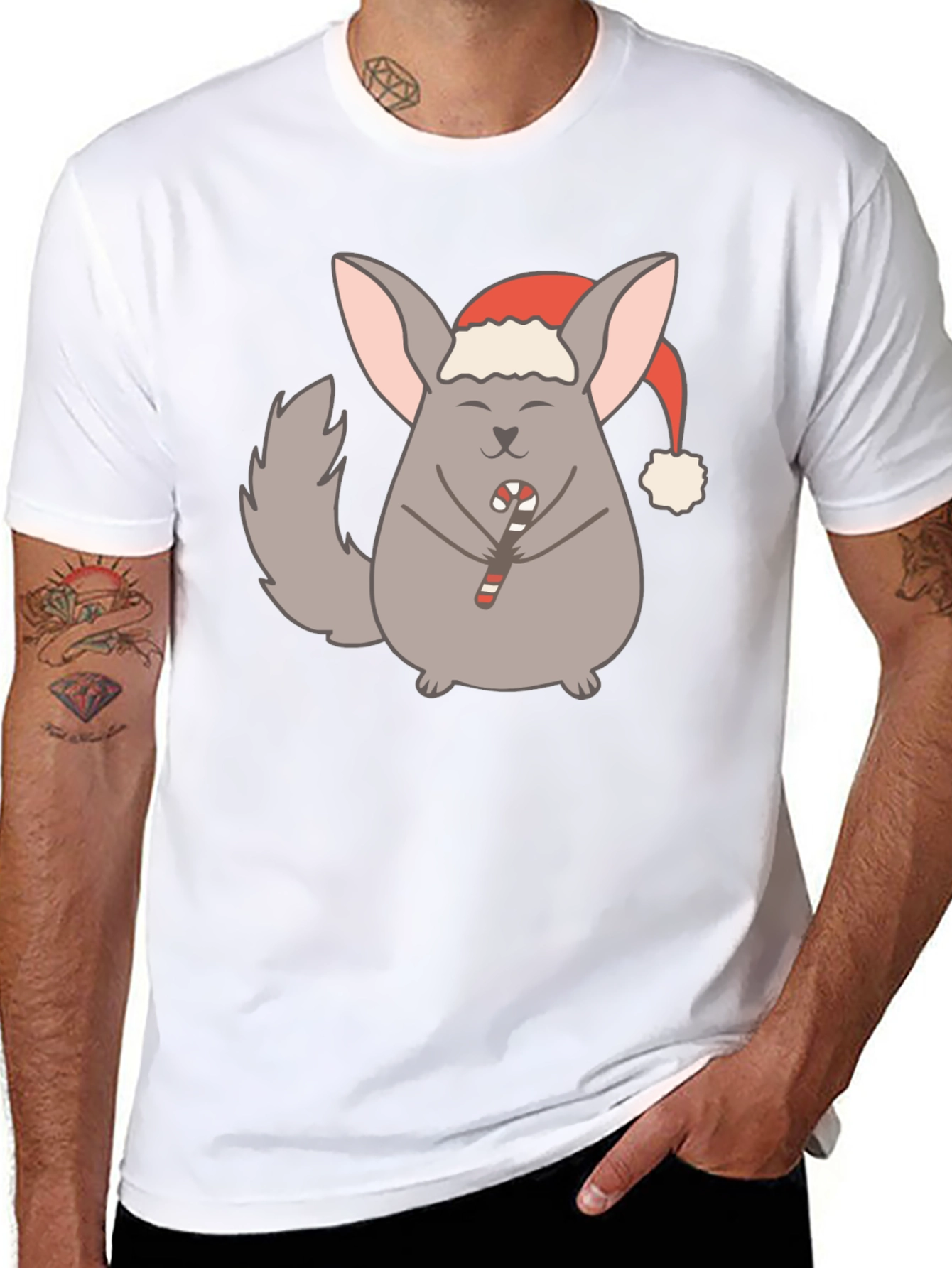 Festive Chinchilla Graphic Tee - Holiday Edition