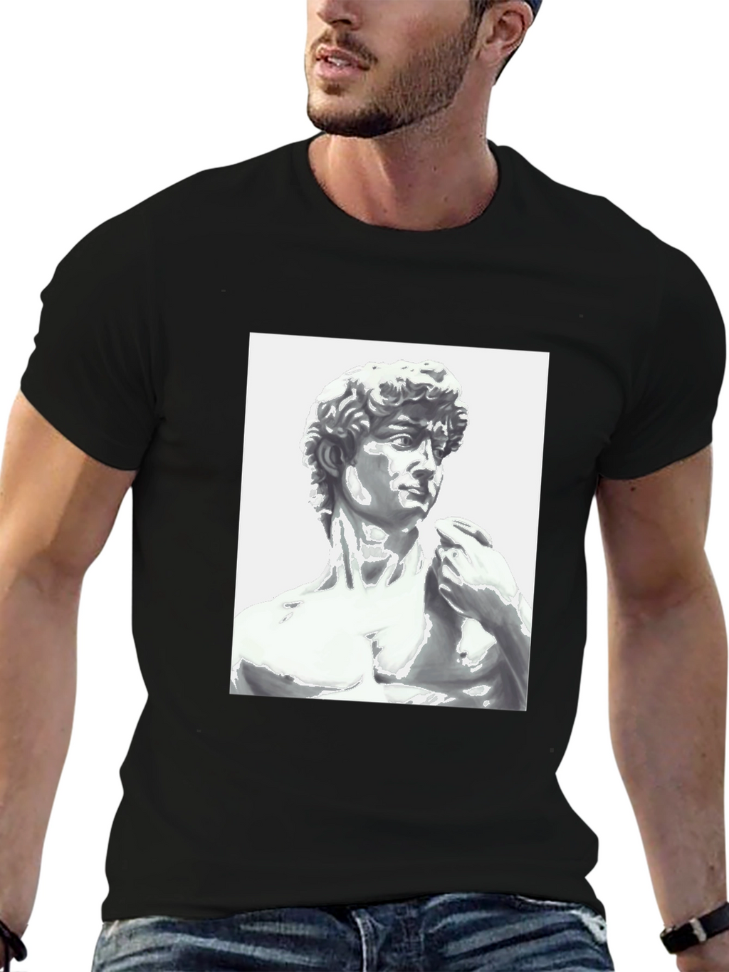 Michelangelos David T-Shirt - Black