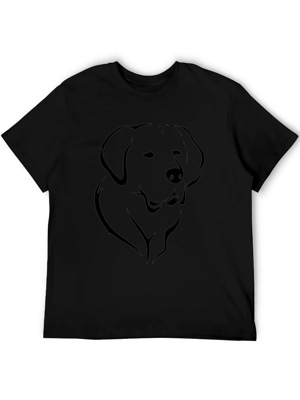 Mens Black Dog Graphic Tee - Casual Style